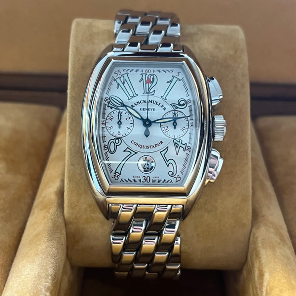 新*郎様 FRANCK MULLER CONQUISTADOR 自動巻き時計 Franck Muller Conquistador Chronograph Full Set 8000CC