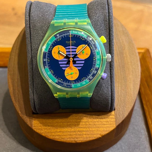 Swatch Vintage Chronograph Quartz Full Set SCJ100 display picture 2