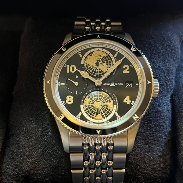 Montblanc 1858 Geosphere Black Dial Full Set 125872