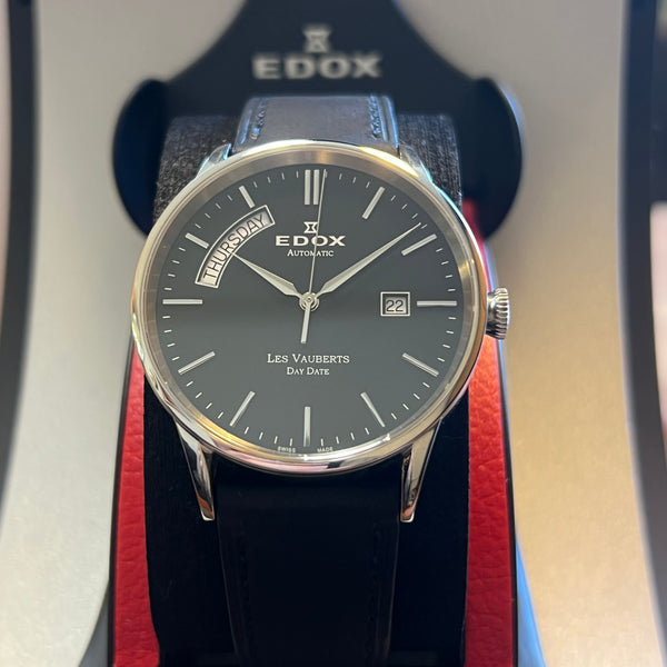 Edox Les Vauberts Day-Date Auto 83007