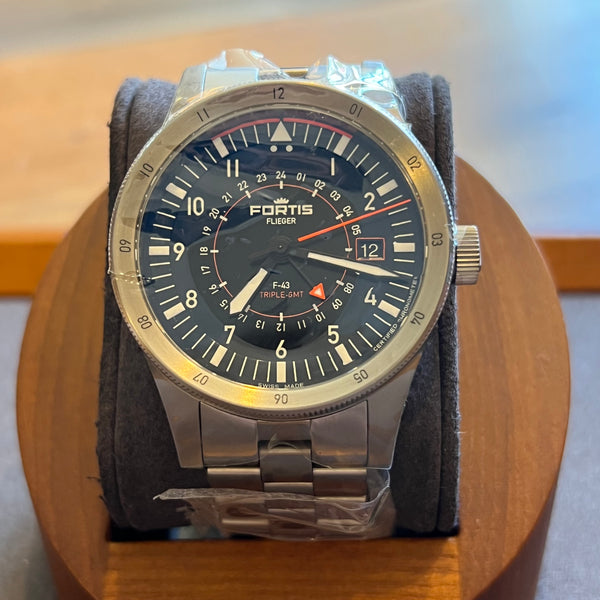 Fortis Flieger F-43 Triple GMT Titanium Case F426.0000