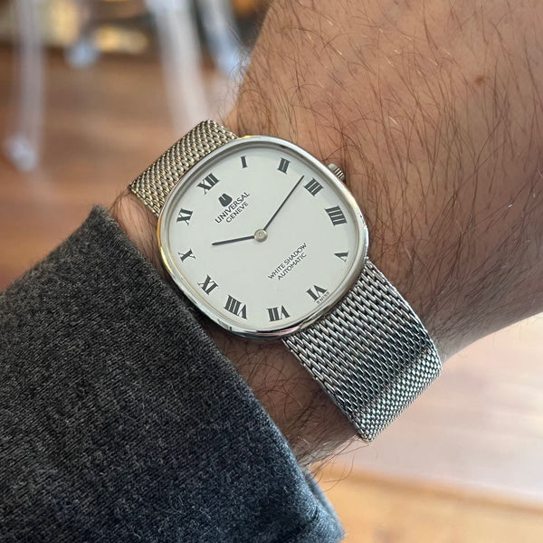 UNIVERSAL GENEVE WHITE SHADOW メッシュバンド ユニバーサルホワイト