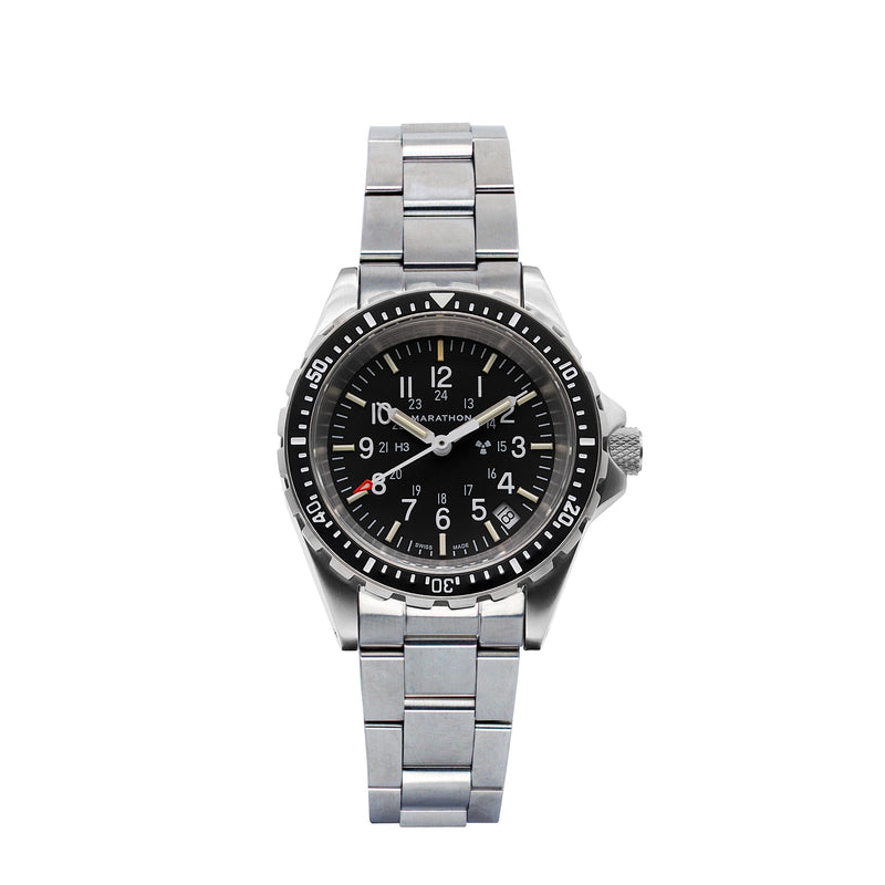 Marathon Watch 36mm Medium Diver's Quartz (MSAR Quartz) with Stainless Steel Bracelet