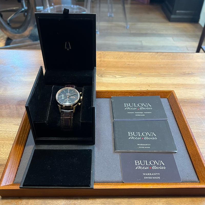 Bulova Accu-Swiss Automatic Chrono Day-Date Full Set 64C106
