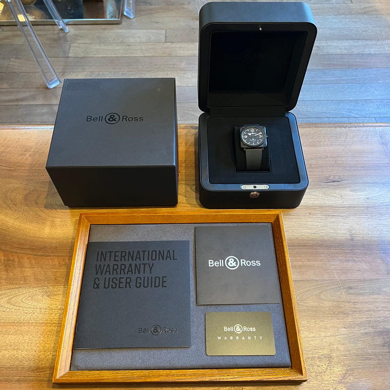 Bell & Ross Black Matte Quartz 2024 Full Set BRS-64-CMBL