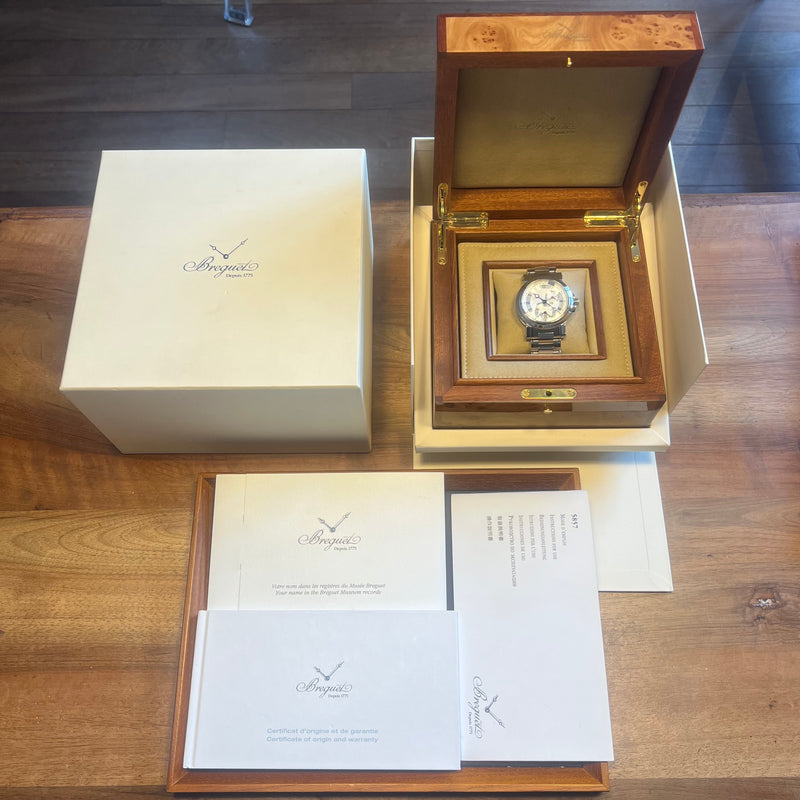 Breguet Marine Automatic GMT 2023 Full Set 5857ST/12/SZ0