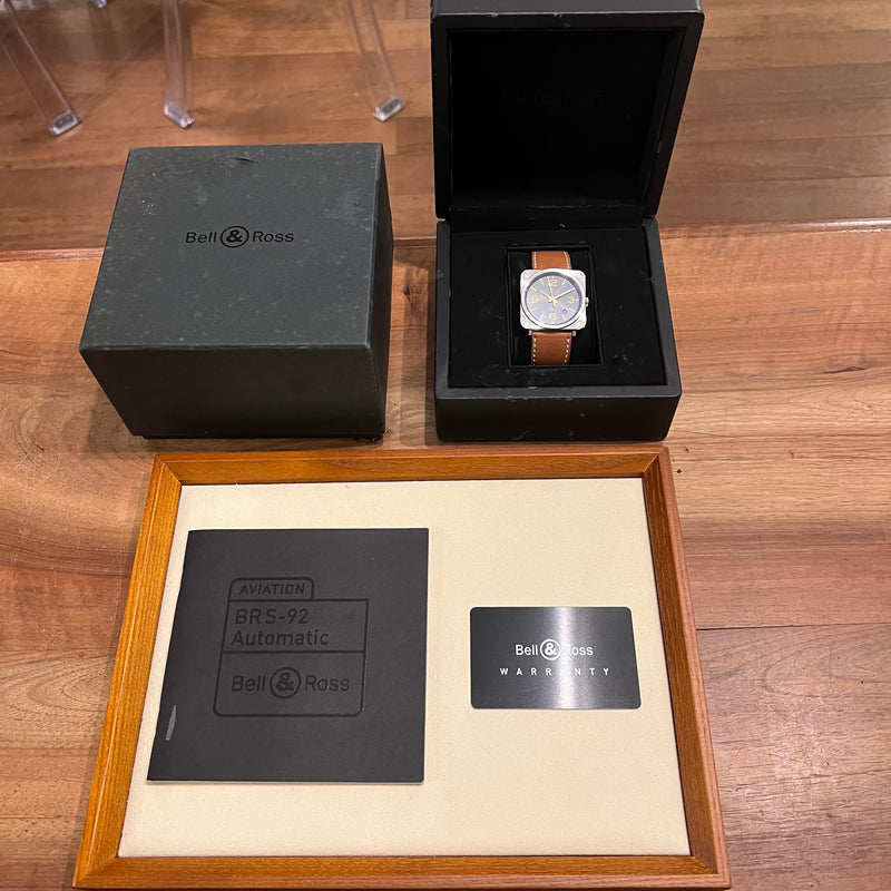 Bell & Ross Golden Heritage Automatic Date Full Set BRS-92-G-HE-ST