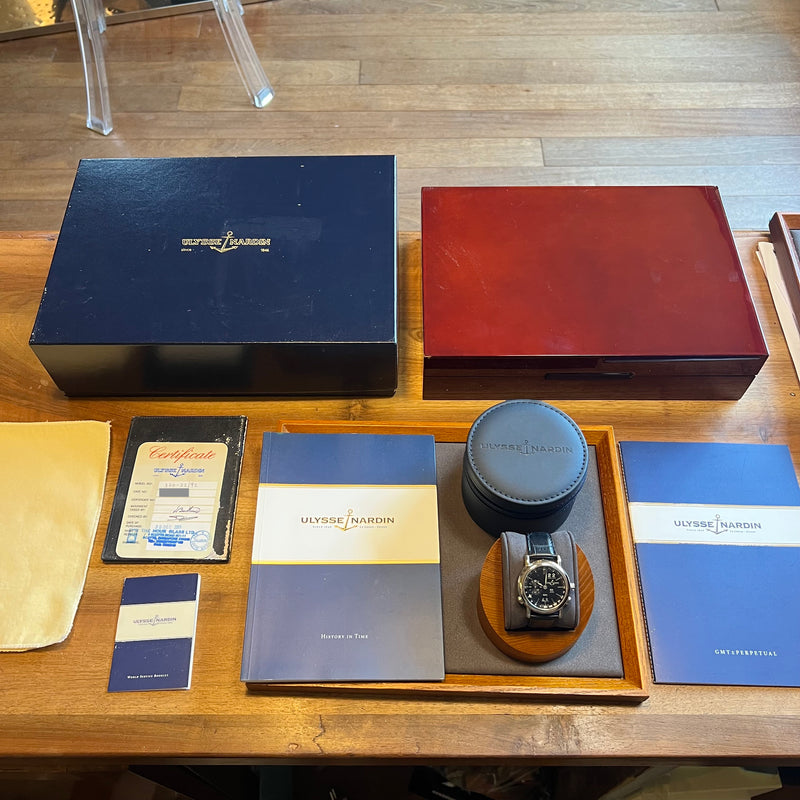 Ulysse Nardin GMT Perpetual 18Kt White Gold Full Set 320-22/92