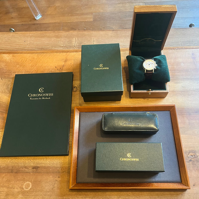 Chronoswiss Lunar Chronograph Serviced Full Set CH7523L