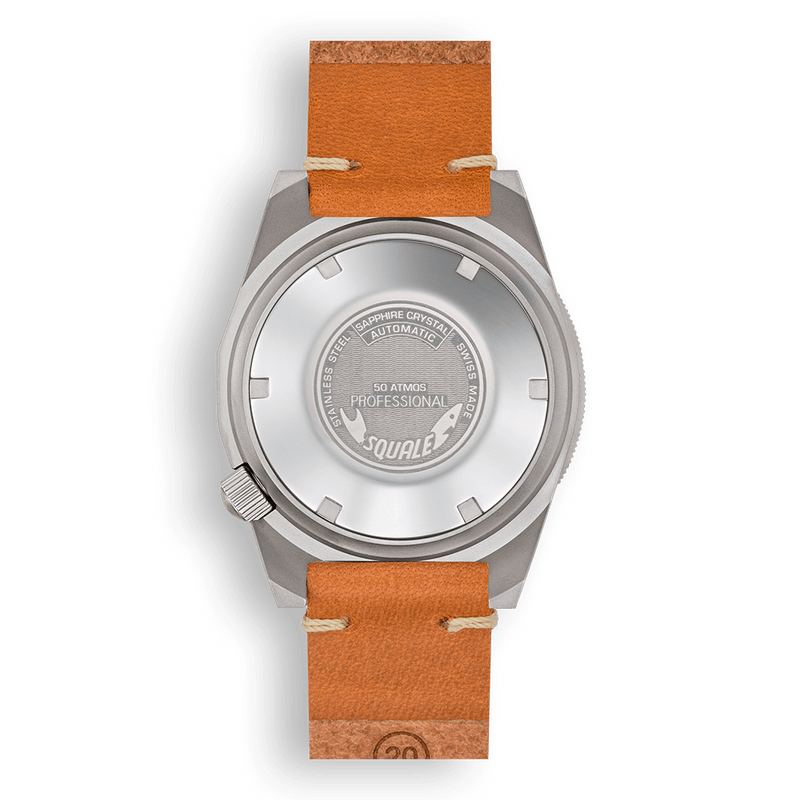 Squale 1521 Black Blasted Leather Automatic Steel Watch 1521BKBL.PC