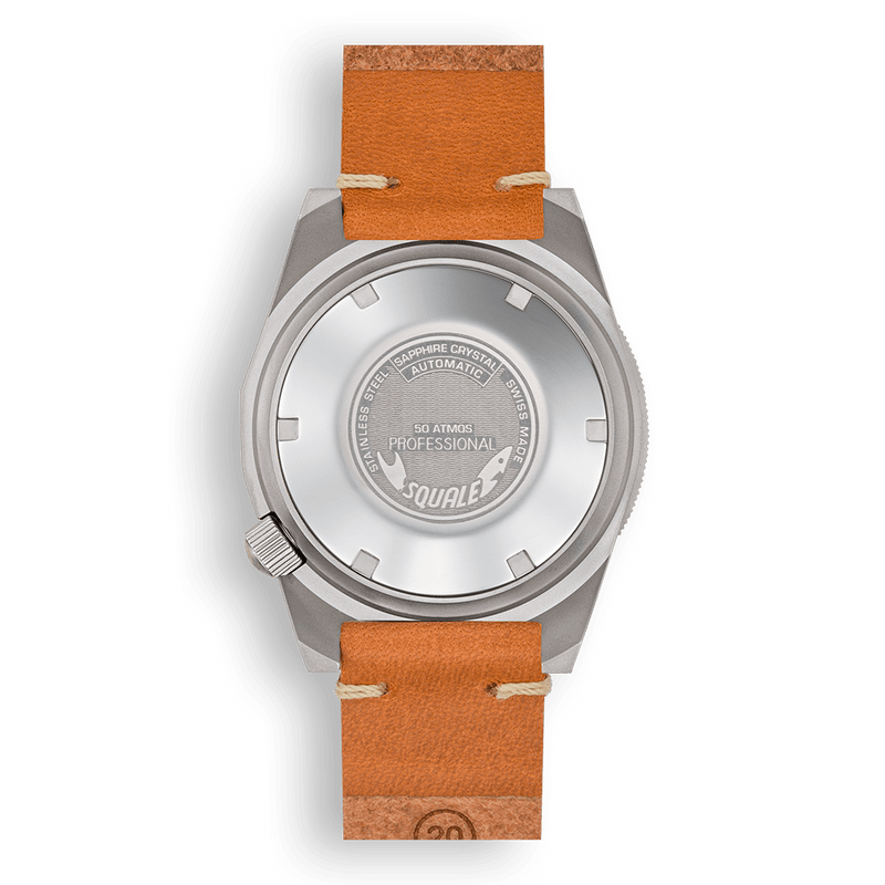 Squale 1521 Blue Blasted Leather Automatic Steel Watch 1521BLUEBL.PC