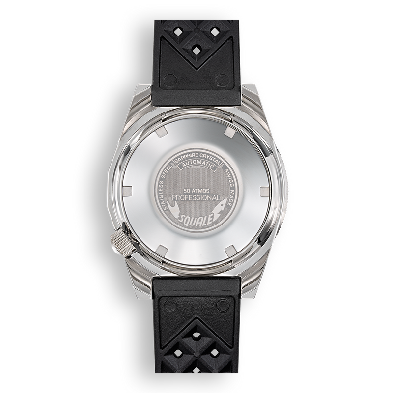 Squale 1521 Blue Ray Rubber Automatic Steel Watch 1521PROFD.HT