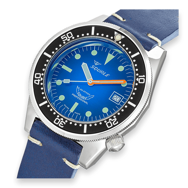 Squale 1521 Blue Ray Automatic Steel Watch 1521PROFD.SQ20L