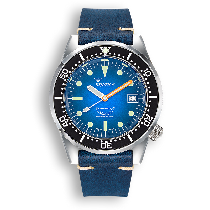 Squale 1521 Blue Ray Automatic Steel Watch 1521PROFD.SQ20L