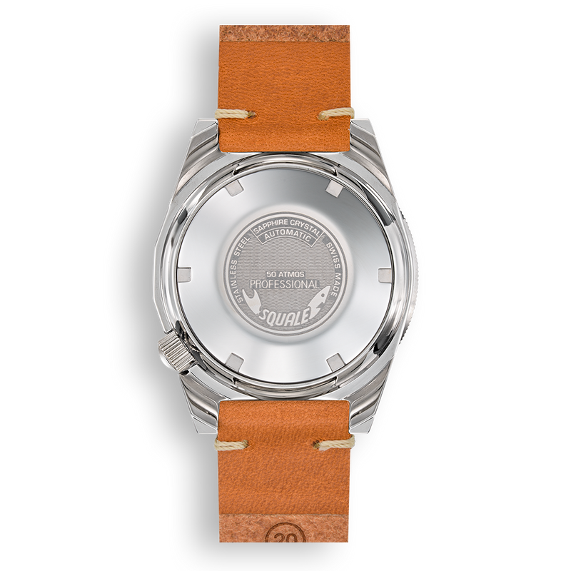 Squale 1521 Ocean Leather Automatic Steel Watch 1521OCN.PC