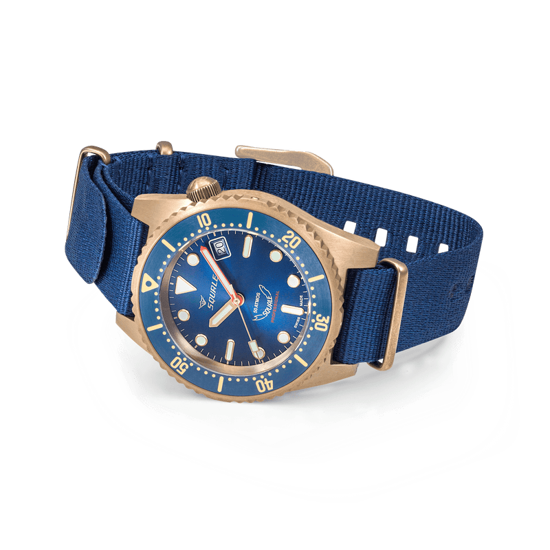 Squale 1521 Sunray Blue Automatic Bronze Watch 1521BRONBL.BN20