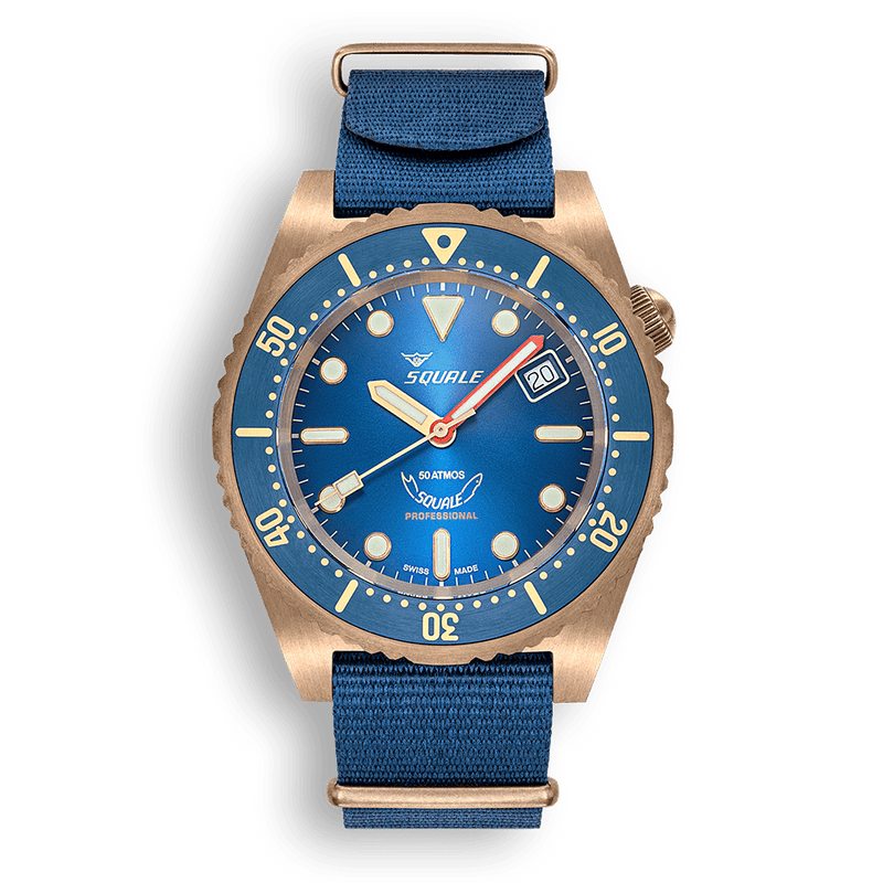 Squale 1521 Sunray Blue Automatic Bronze Watch 1521BRONBL.BN20