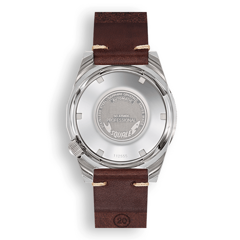 Squale 1521 Classic Leather Automatic Steel Watch 1521CL.PS