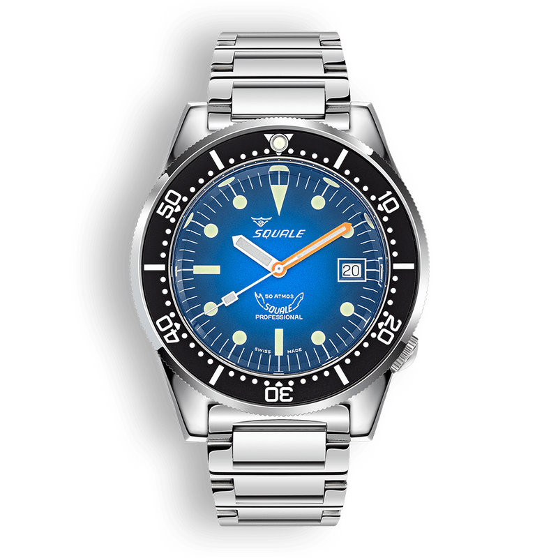 Squale 1521 Blue Ray Bracelet Automatic Steel Watch 1521PROFD.SQ20L