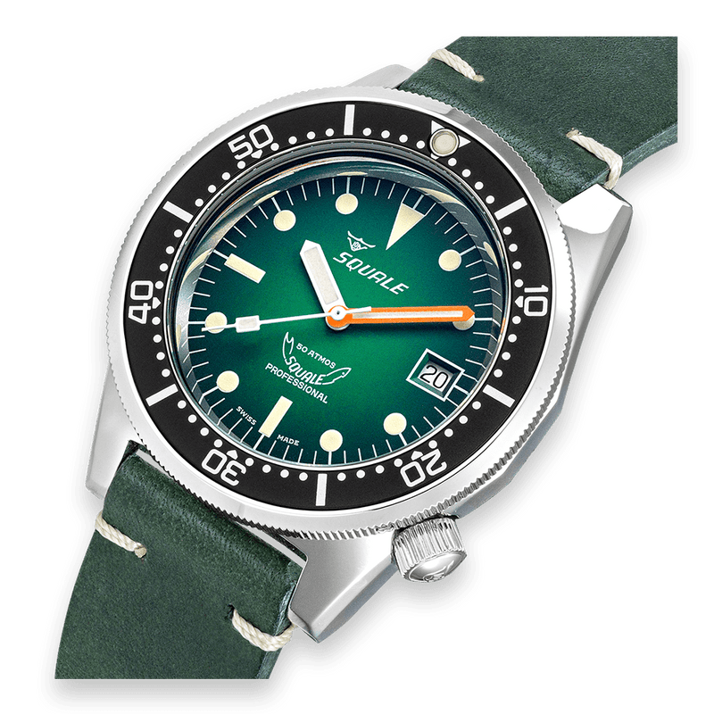 Squale 1521 Green Ray Automatic Steel Watch 1521PROFGR.PVE