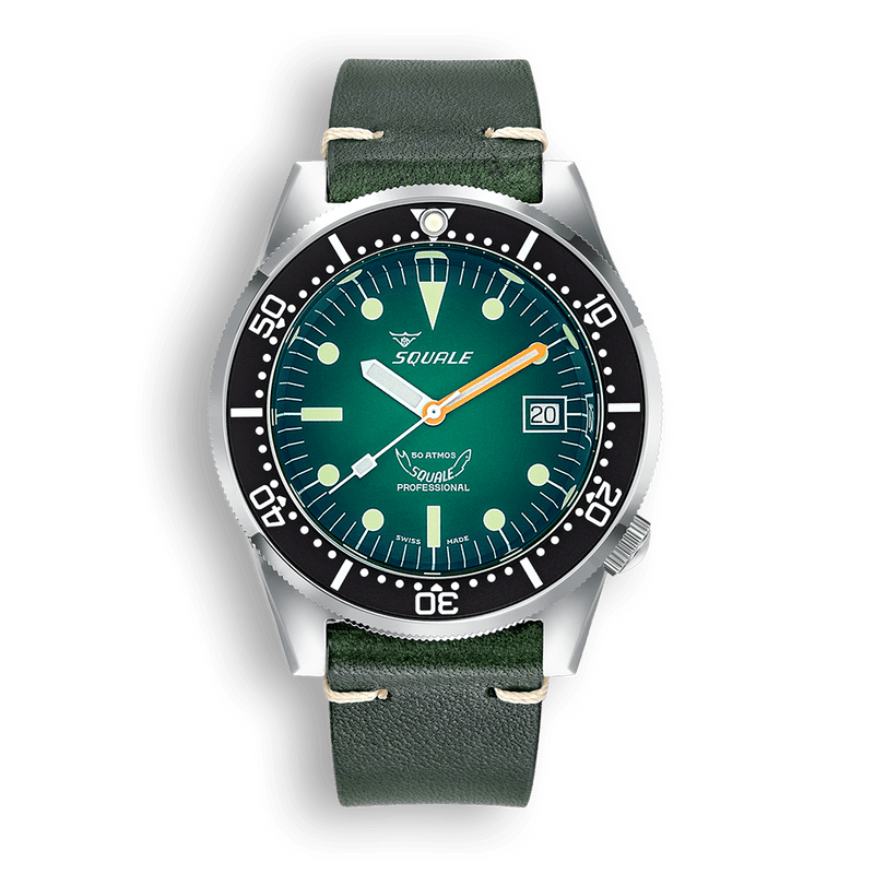 Squale 1521 Green Ray Automatic Steel Watch 1521PROFGR.PVE
