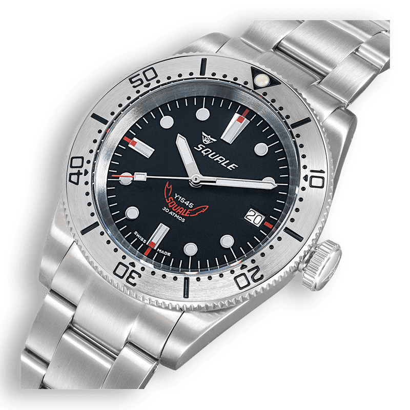Squale 1545 Steel Black Bracelet Automatic Steel Watch 1545SSBK.AC
