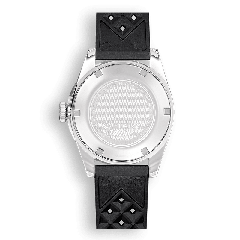 Squale 1545 Steel Black Rubber Automatic Steel Watch 1545SSBK.HT