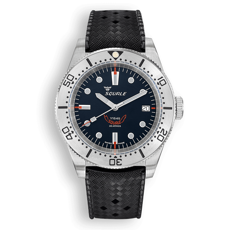 Squale 1545 Steel Black Rubber Automatic Steel Watch 1545SSBK.HT