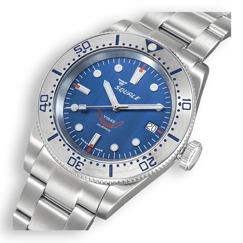 Squale 1545 Steel Blue Bracelet Automatic Steel Watch 1545SSBLC.AC