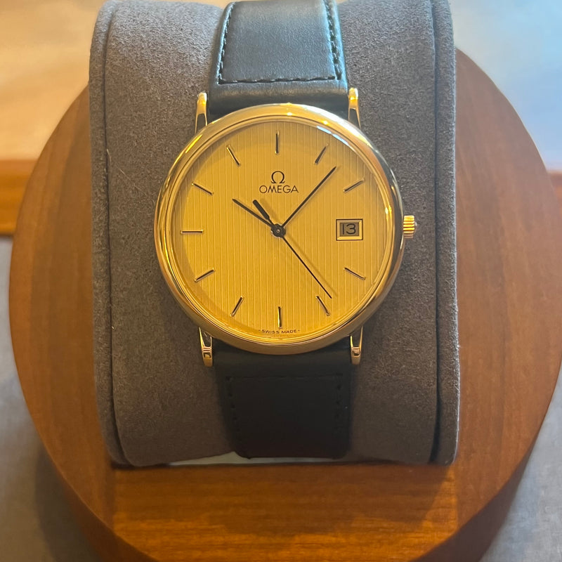 Omega De Ville Quartz Date Champagne Dial 32 mm