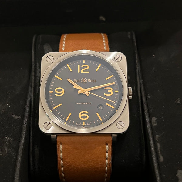 Bell & Ross Golden Heritage Automatic Date Full Set BRS-92-G-HE-ST