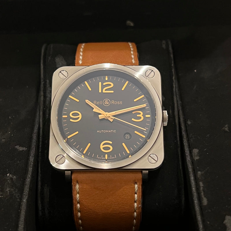 Bell & Ross Golden Heritage Automatic Date Full Set BRS-92-G-HE-ST