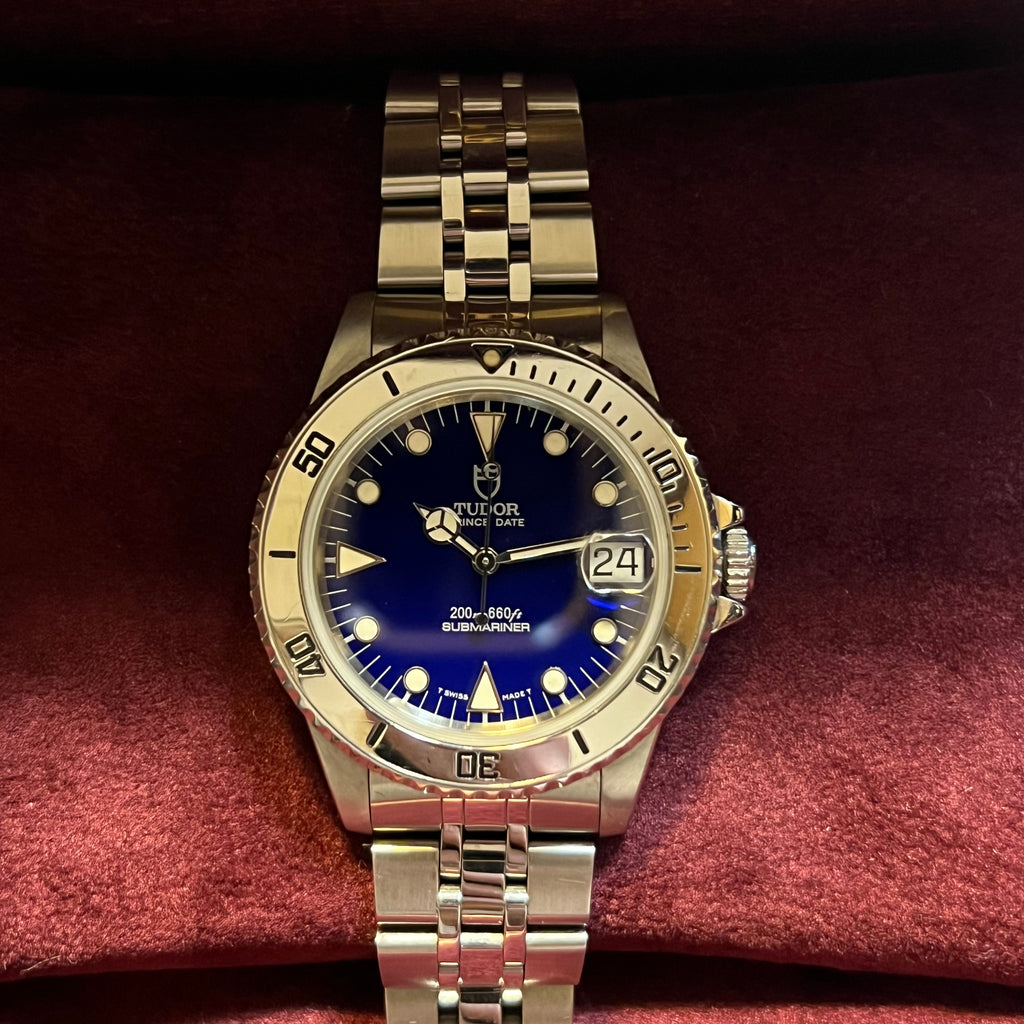 Tudor Submariner Prince Date Blue Dial 75190