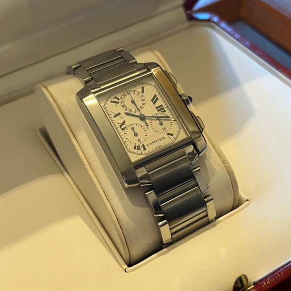 Cartier Tank Francaise Chronoreflex Full Set W51001Q3-2303