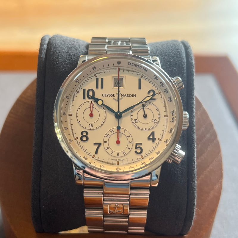 Ulysse Nardin Marine Chronograph Silver Dial 363-22