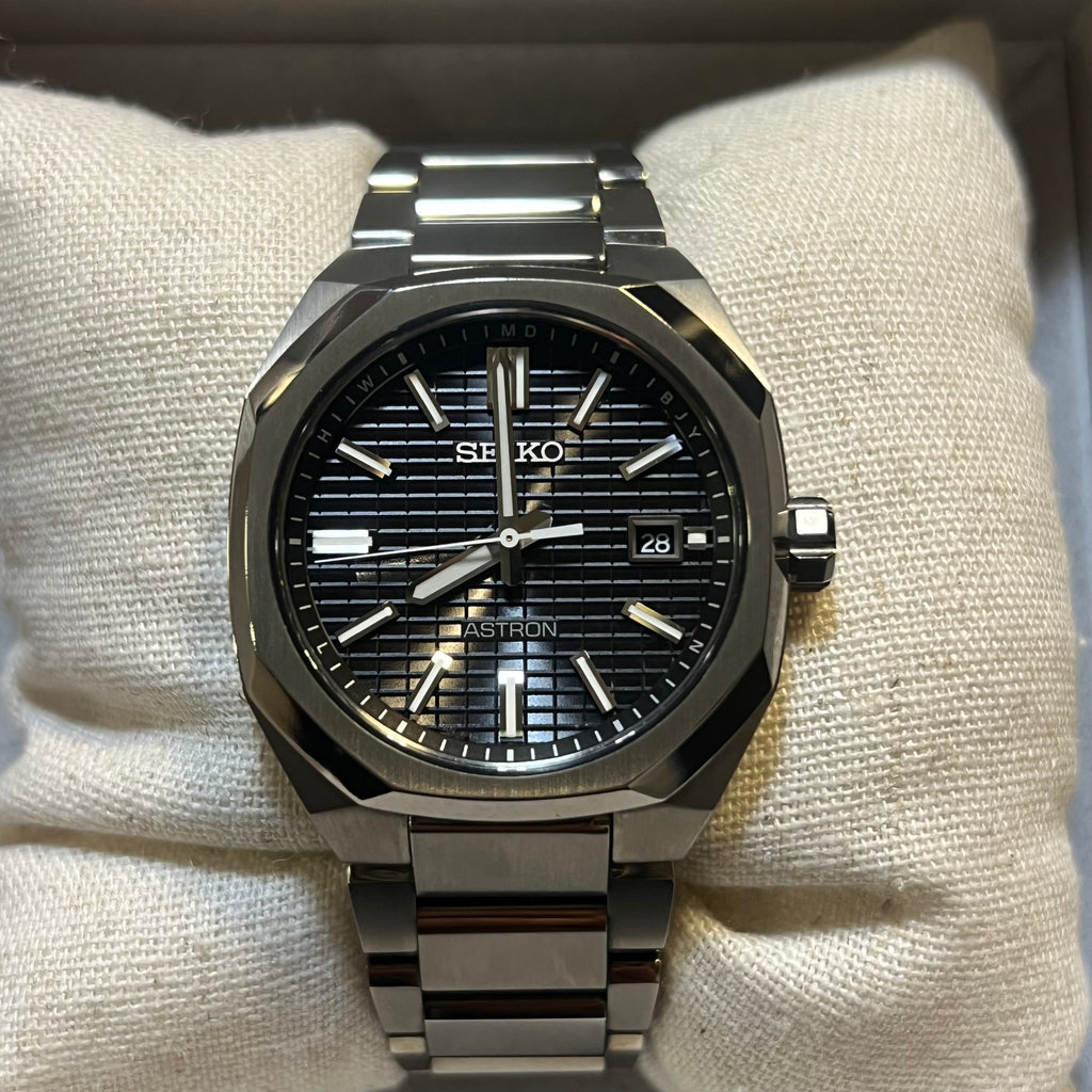 Seiko Astron Titane Solar Black Dial Full Set SBXY063