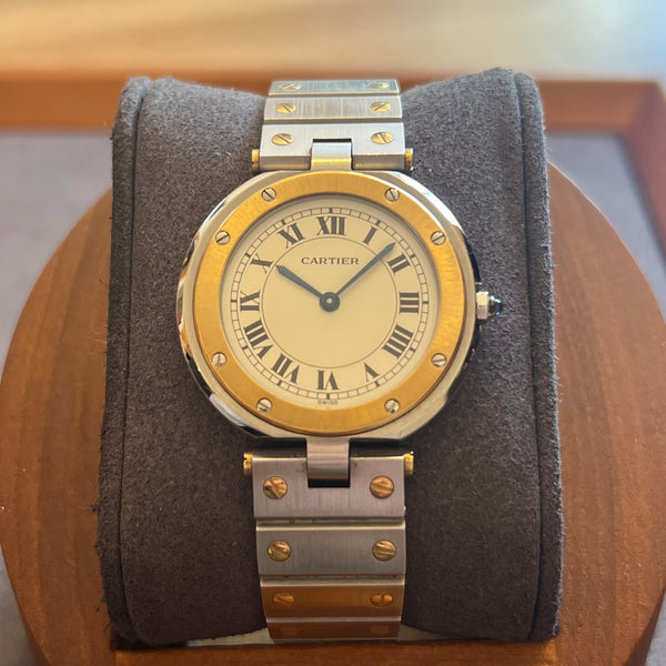 Cartier Santos Vendôme LM Gold Bezel 8191