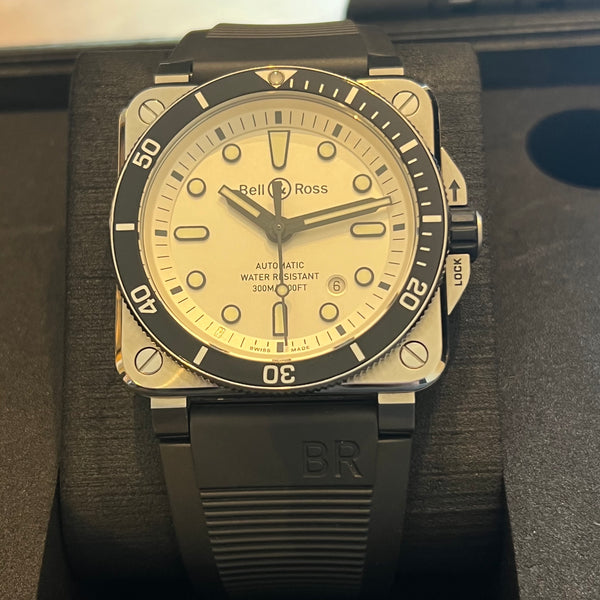 Bell & Ross Diver White Full Set BR0392-D-WH-ST/SRB