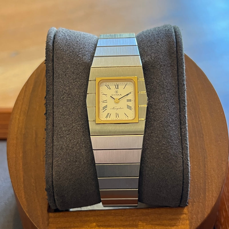 Cyma Navystar Gold Plated Bezel Quartz