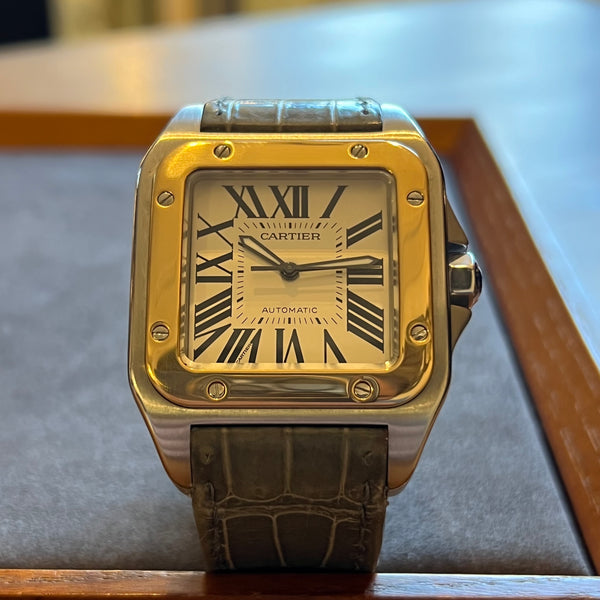 Cartier Santos 100 XL Gold Bezel 2656