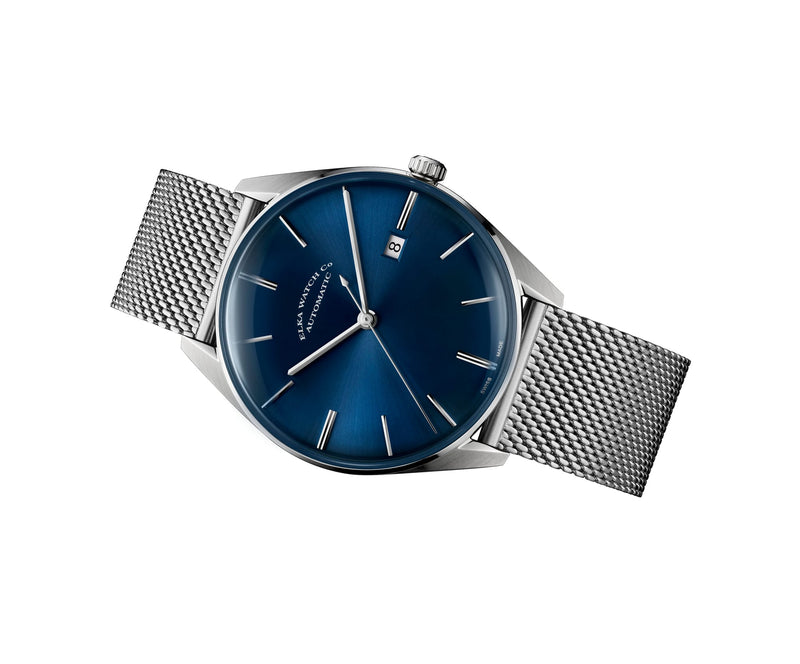 ELKA D02-1001 Automatic Blue Dial & Milanese Mesh