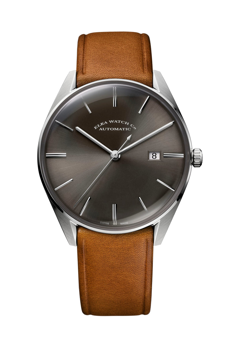 ELKA D03-0806 Automatic Grey Dial & Cognac Leather