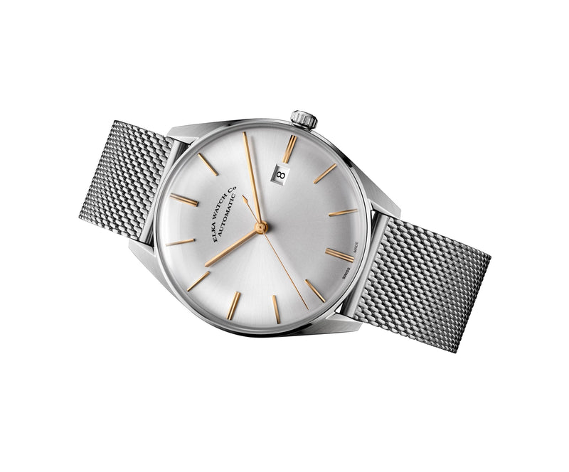 ELKA D01-1001 Automatic Silver Dial & Milanese Mesh