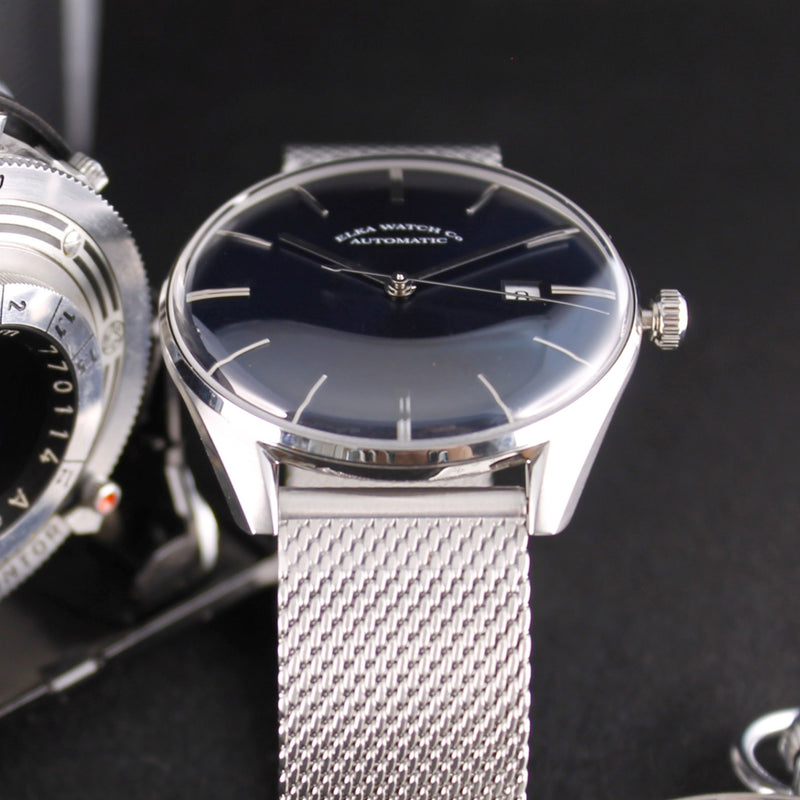 ELKA D04-1001 Automatic Black Dial & Milanese Mesh