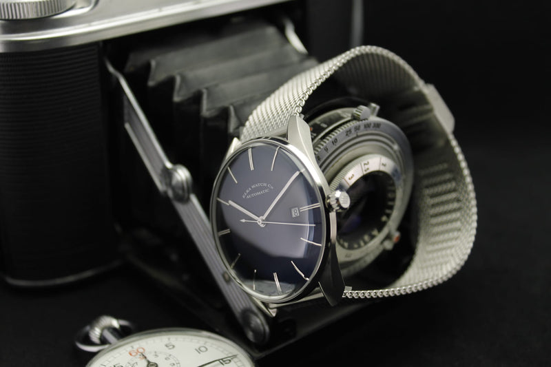 ELKA D04-1001 Automatic Black Dial & Milanese Mesh