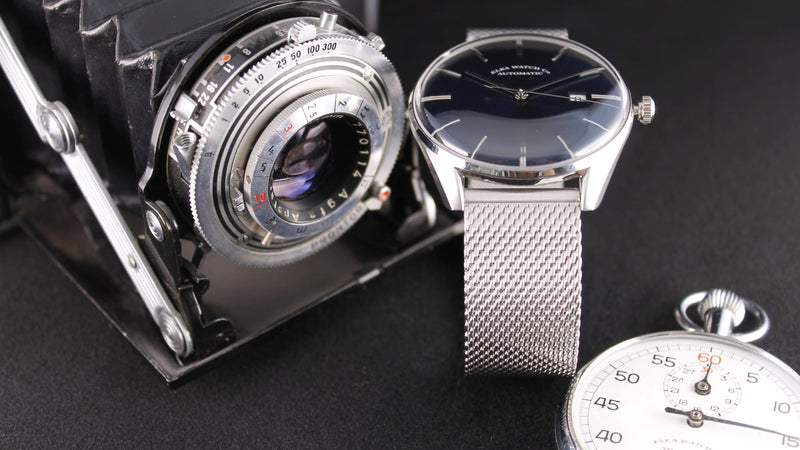 ELKA D04-1001 Automatic Black Dial & Milanese Mesh