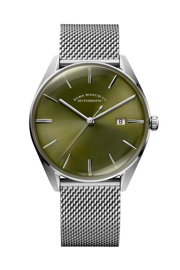 ELKA D05-1001 Automatic Olive Green Dial & Milanese Mesh