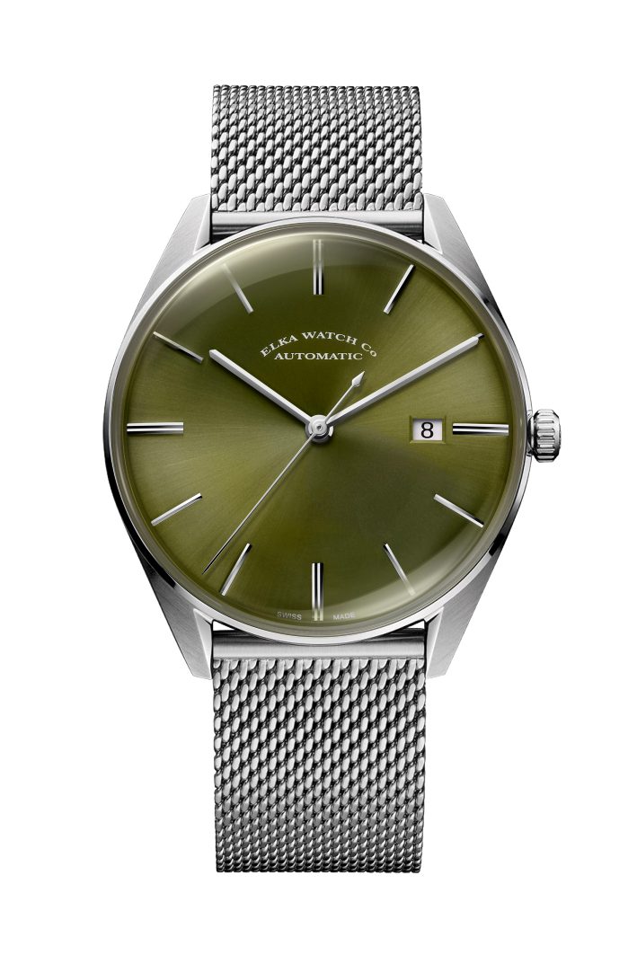 ELKA D05-1001 Automatic Olive Green Dial & Milanese Mesh