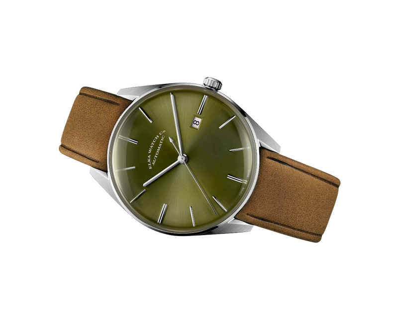 ELKA D05-0804 Automatic Olive Green Dial & Cognac Leather