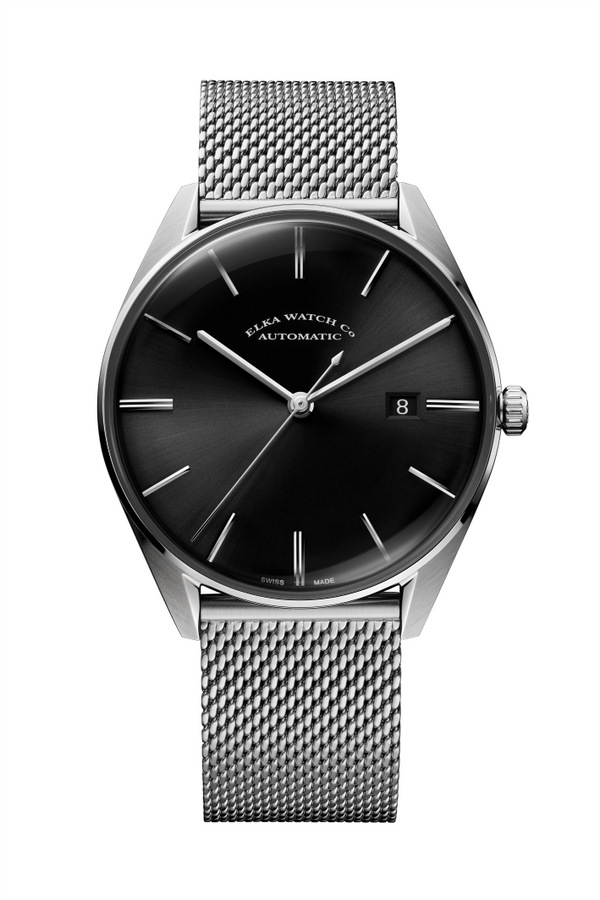 ELKA D04-1001 Automatic Black Dial & Milanese Mesh